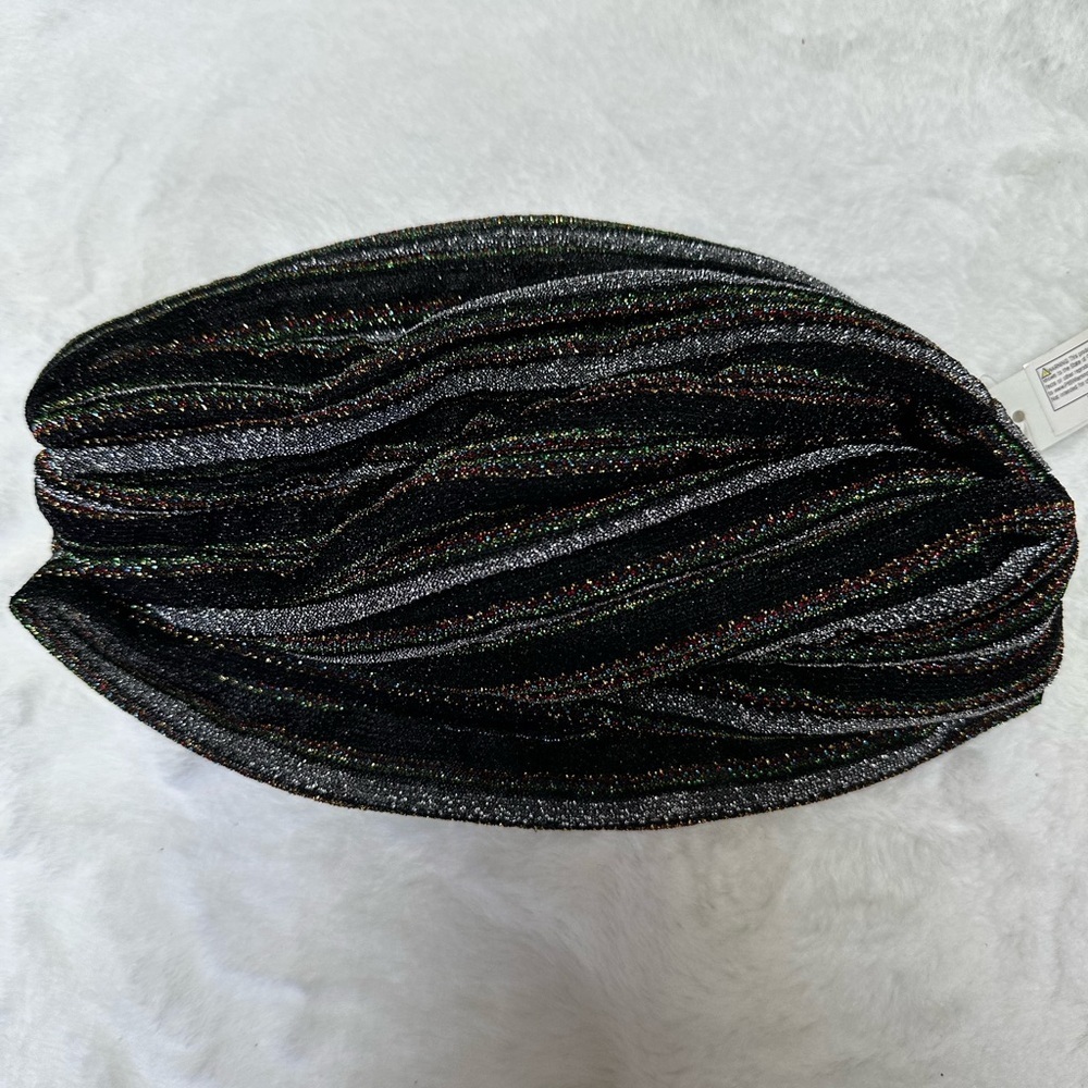 Elegant Black and Silver Women's turban